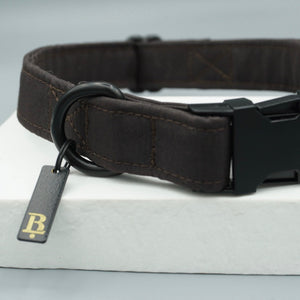 Collar in Chestnut Brown, Black hardware