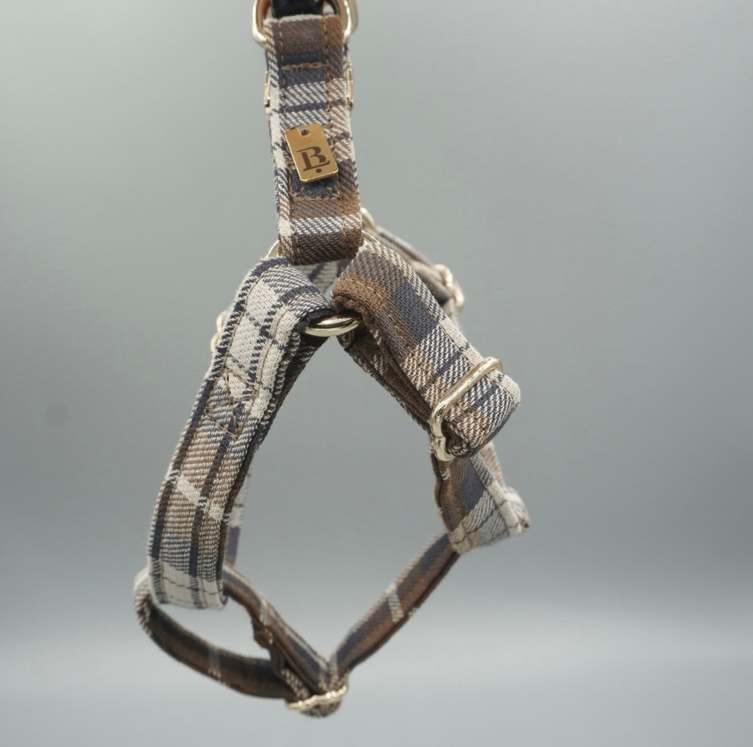 Harness in Ginger Plaid, Gold hardware