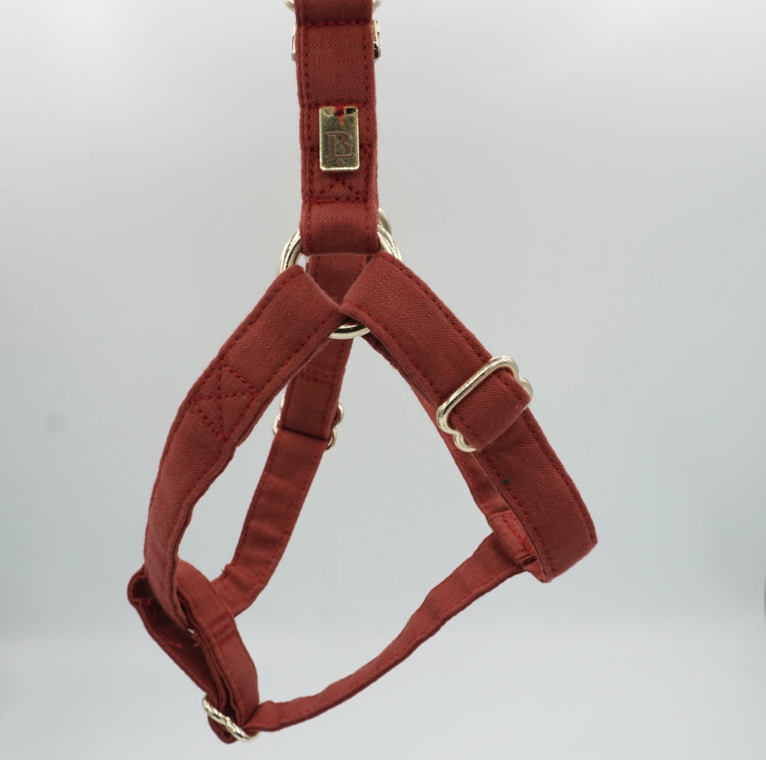 Harness in Cranberry Red, Gold hardware