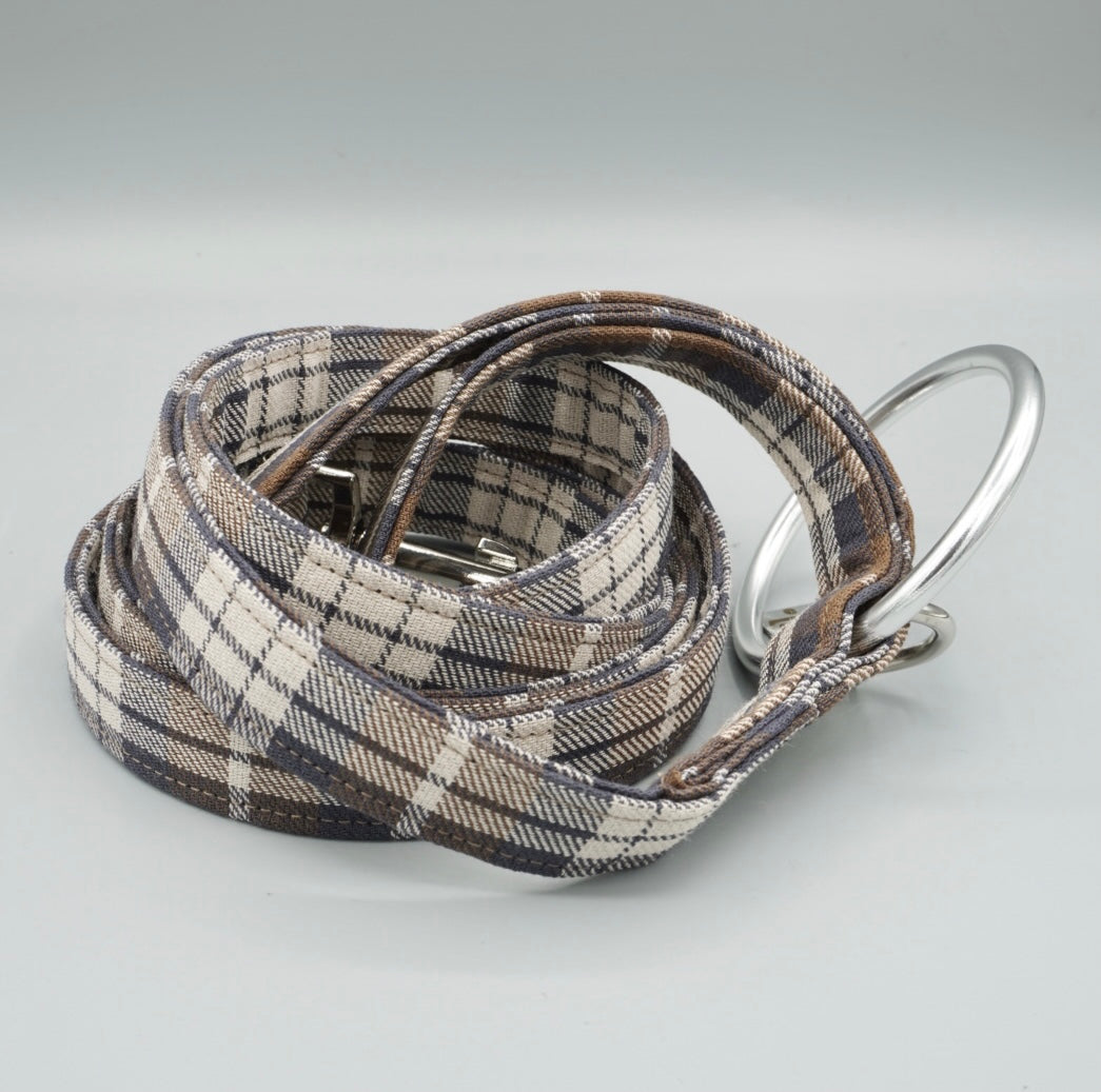 City Lead in Ginger Plaid, Silver Hardware