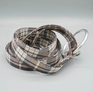 City Lead in Ginger Plaid, Silver Hardware