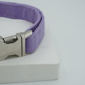 Collar in Lavender Purple, Silver hardware