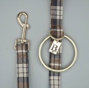 City Lead in Ginger Plaid, Gold Hardware