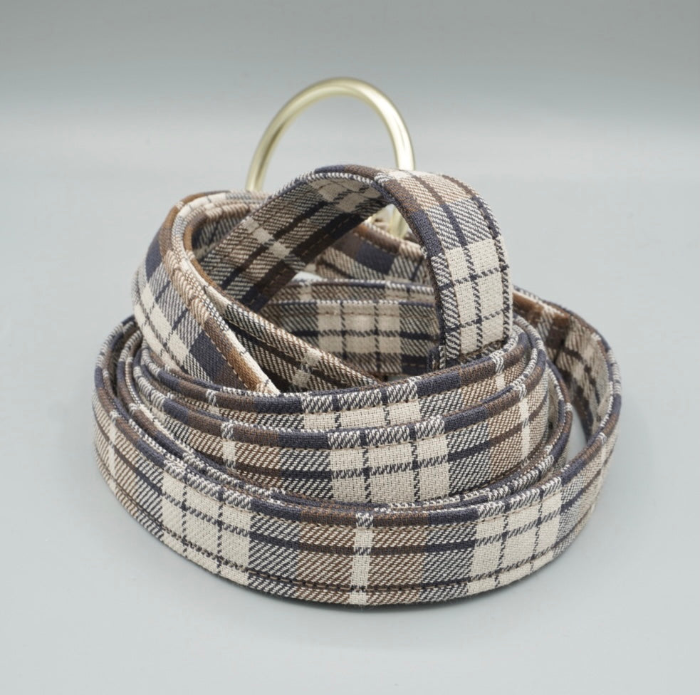 City Lead in Ginger Plaid, Gold Hardware