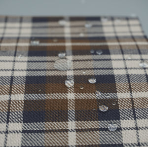 Collar in Ginger Plaid, Silver hardware