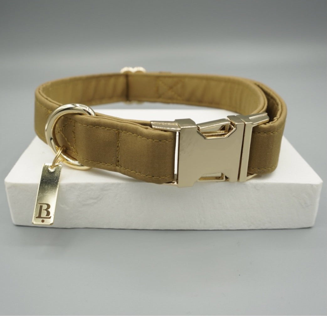 Collar in Hazel Tan, Gold hardware