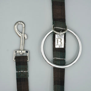 City Lead in Forest Plaid, Silver Hardware