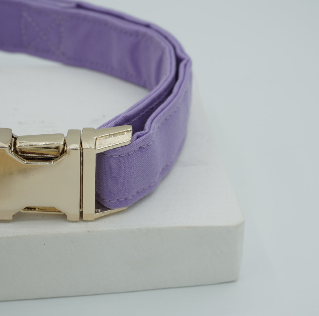 Collar in Lavender Purple, Gold hardware