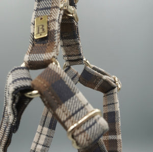 Harness in Ginger Plaid, Gold hardware