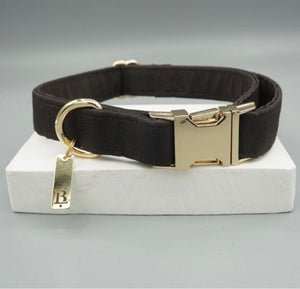 Collar in Chestnut Brown, Gold hardware