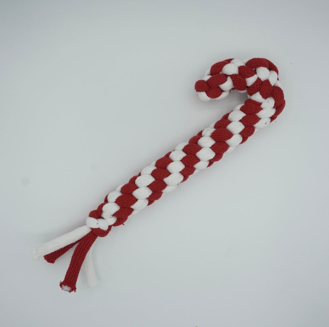 Candy Cane Tug Toy by Muttsie