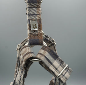 Harness in Ginger Plaid, Silver hardware
