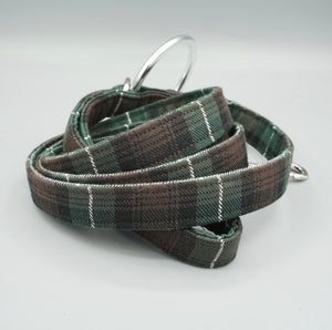 City Lead in Forest Plaid, Silver Hardware