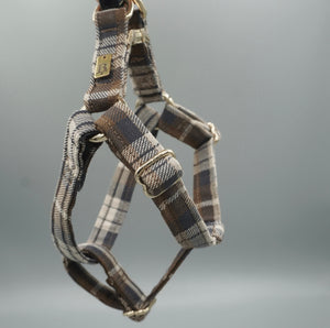 Harness in Ginger Plaid, Gold hardware