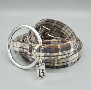 City Lead in Ginger Plaid, Silver Hardware