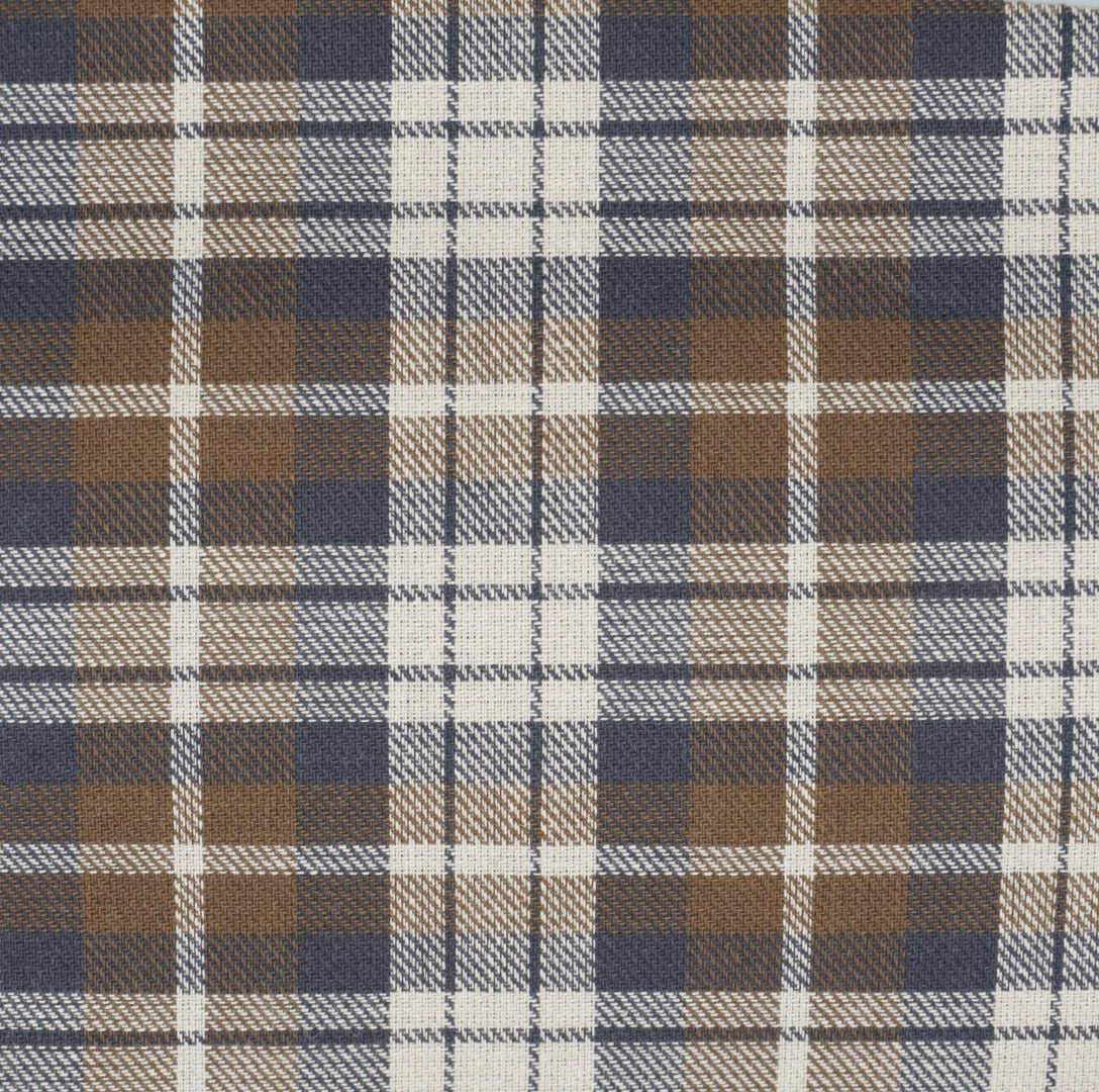 Collar in Ginger Plaid, Silver hardware