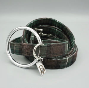 City Lead in Forest Plaid, Silver Hardware