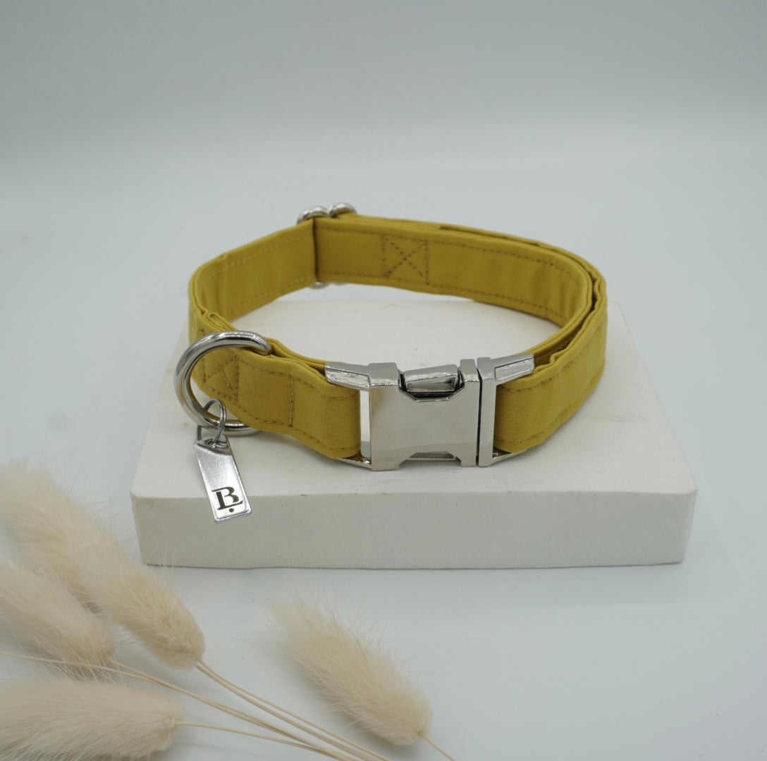 Collar in Sunflower Yellow, Silver hardware