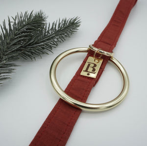 City Lead in Cranberry Red, Gold Hardware