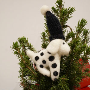 Handmade Needle Felt Biodegradable Dotty the Dog by Felt So Good