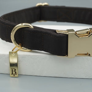 Collar in Chestnut Brown, Gold hardware