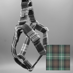 Harness in Forest Plaid, Gold hardware