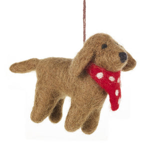 Handmade Needle Felt Biodegradable Pip the Dog by Felt So Good