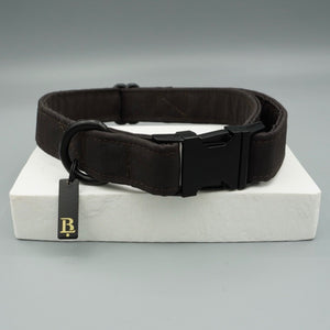 Collar in Chestnut Brown, Black hardware